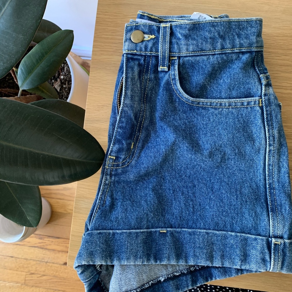 High rise American apparel Jean shorts
